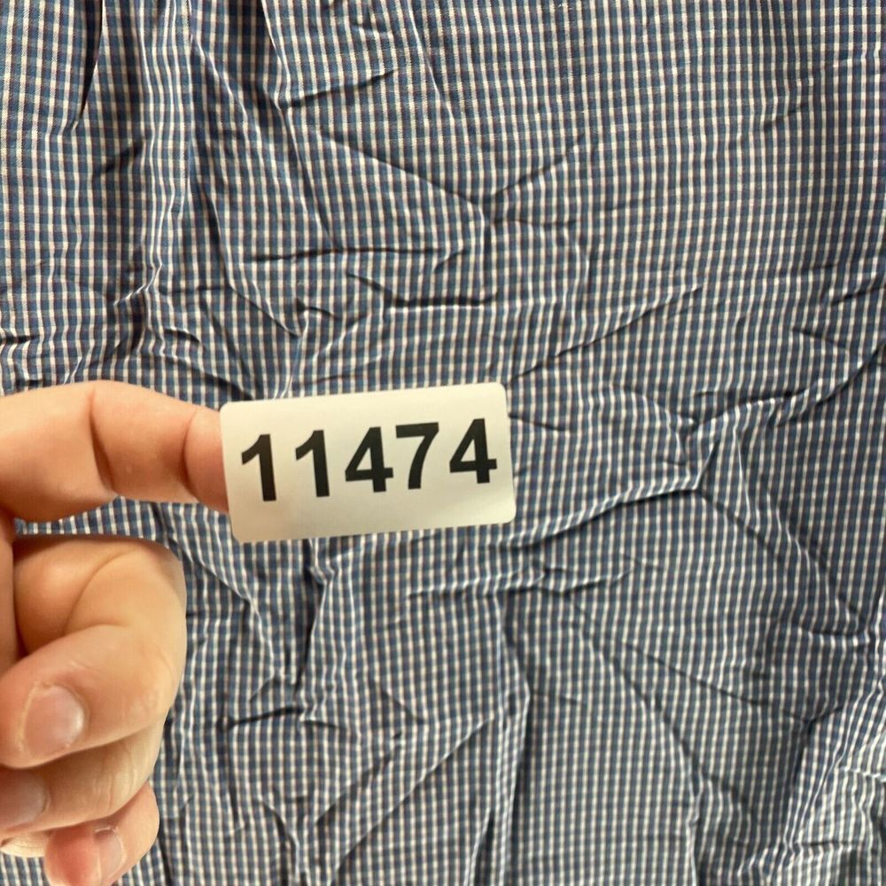 Vintage Ralph Lauren Shirt Adult Large Blue Check Short Sleeve Jeans Co Cotton - Picture 12 of 12